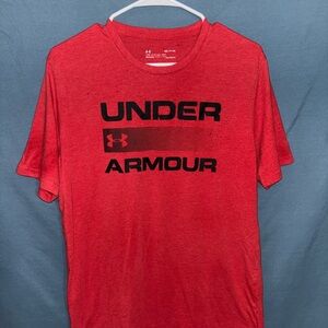 Under Armour Red Short-Sleeve Logo Tee